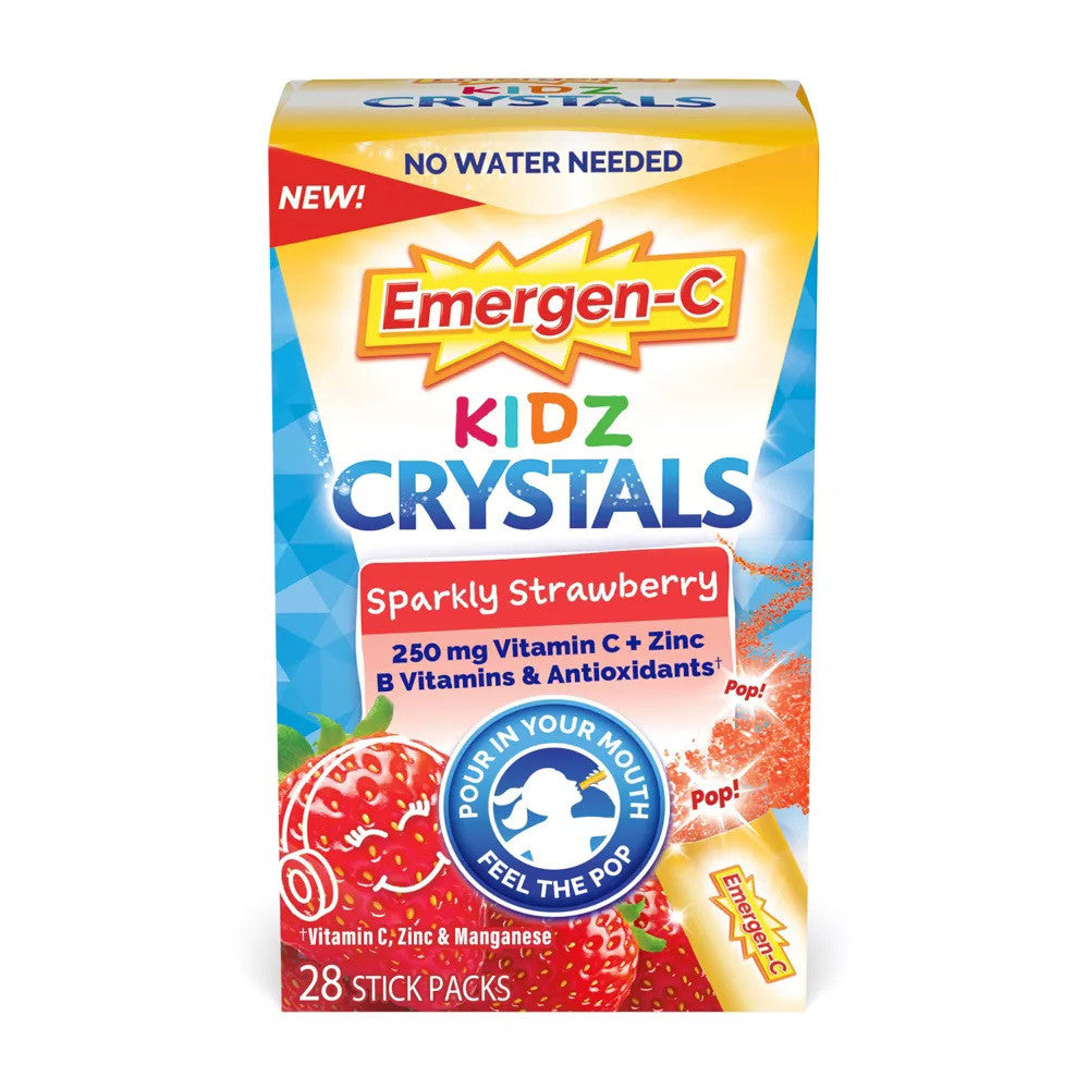Emergen C Kidz On The Go Immune Support With Vitamin C, Sparkly Strawberry, 28 Ea